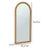 Natural Raffia Arched Floor Mirror For Sale - Image 4 of 4