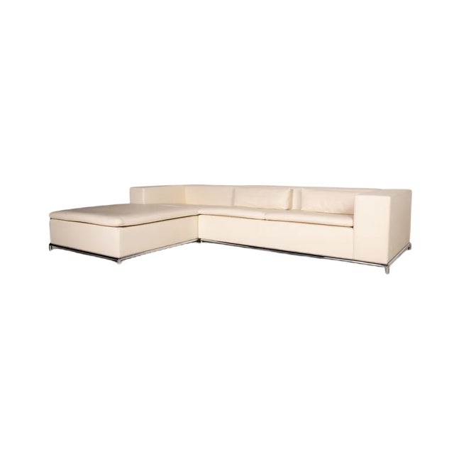Cream Leather Ds 7 Corner Sofa from de Sede For Sale