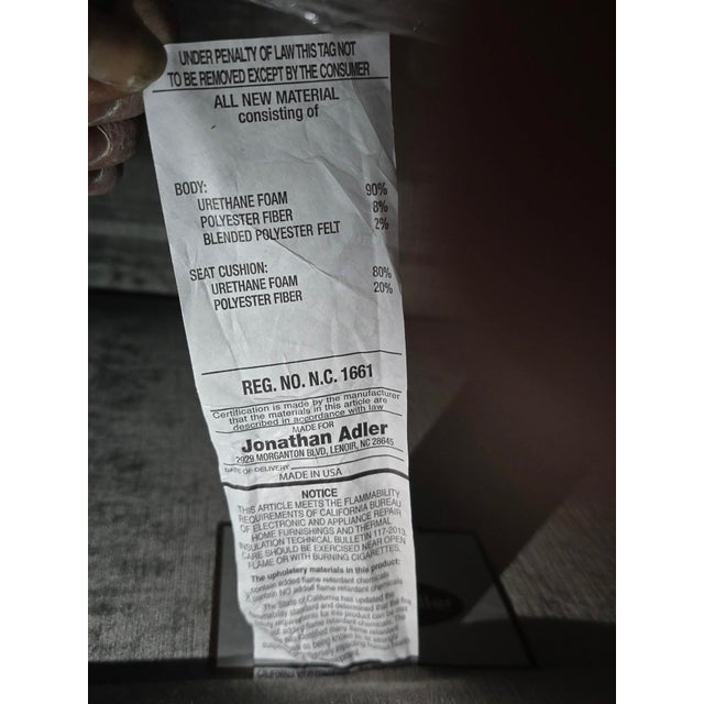 Lampert Charcoal Tufted Velvet Sofa by Jonathan Adler For Sale - Image 12 of 14