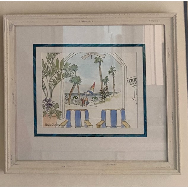 Set of Four Framed Sea Island, Georgia Watercolors y a local Artist. Bring the relaxed charm of the South, the Georgia...