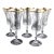 1990s Mikasa Jamestown Gold Trim Crystal Iced Tea Glasses Goblets - Set of 5 For Sale