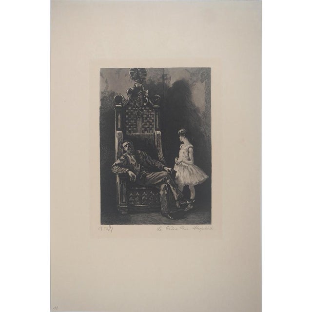 Paul Renouard, Ballerina and Her Master, 1893, Original Etching For Sale - Image 6 of 6