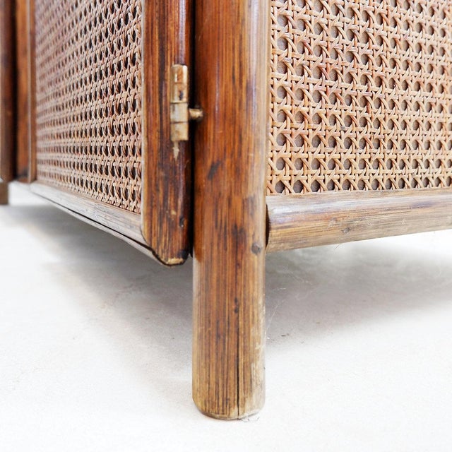 Mid-Century Bamboo and Cane Sideboard, 1960s For Sale - Image 13 of 16