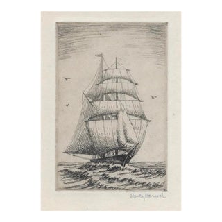 1926 Stanley Harrod Nautical Etching For Sale