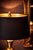 Vintage Sunlit Brass Baluster Table Lamp With Black & Gold Lined Drum Shade — 27” H For Sale - Image 4 of 5
