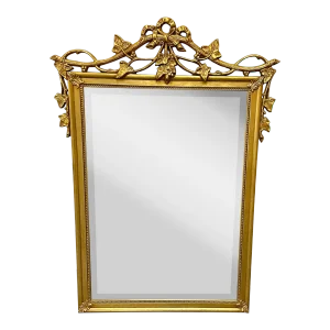 Water Gilt Wood Wall, Pier or Console Mirror, Carved, Regency Style