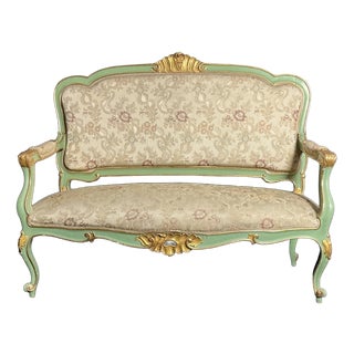 Vintage French Sofa in Wood, 1965 For Sale