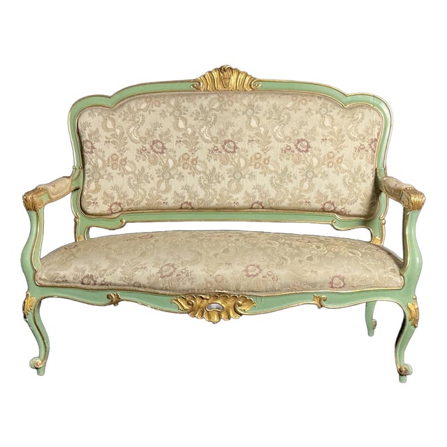 Vintage French Sofa in Wood, 1965 For Sale