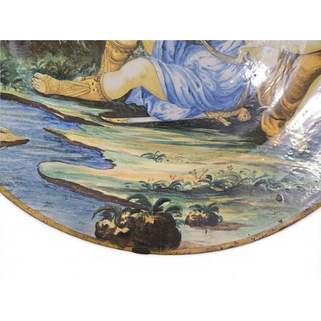 19th Century 19th Century Italian Charger with Rinaldo and Armida Motif from Istoriato Maiolica, 1880 For Sale - Image 5 of 13