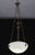 1950s French Art Deco White Alabaster Pendant Light With Dark Veining For Sale - Image 6 of 16