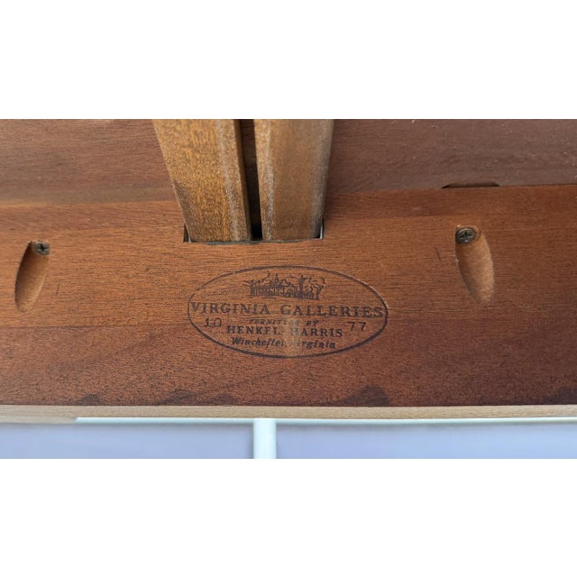 1970s Henkel Harris Solid Mahogany Drop-Side Coffee Table For Sale - Image 15 of 17