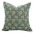 Handmade Block Floral Print Pillow Cover for Home Décor Thick Linen-Kashi, 22x22 Inch For Sale