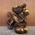 Late 20th Century Gilt Bronze Dragon on Treasure Basin Sculpture For Sale - Image 4 of 9