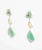 Early 21st Century Red Carpet Style Long Emerald Opal Diamond Gold Earrings - 2 Pieces For Sale - Image 5 of 8