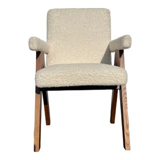 Julian Arm Chair - Faux Shearling For Sale