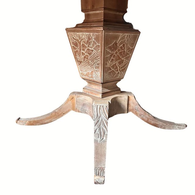 Dining table, following Rafael García Nicolau, carved oak, Mid-century, 1970s – Spain Type: Table, dining table, gueridon...