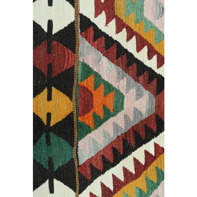 Mid 20th Century Turkish Diamond Kilim Rug-5’7’x9’1" For Sale - Image 9 of 13