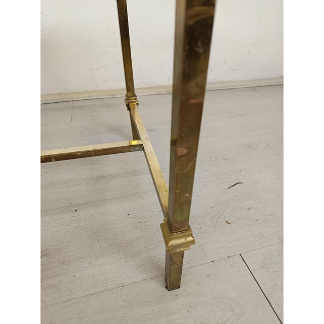 Vintage Gold Brass Coffee Table, 1950s For Sale - Image 12 of 18