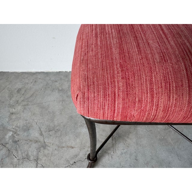 Mid-Century Modern 1980’s Vintage Handmade Brutalist Metal Sculptural Dining Chairs – Pair For Sale - Image 3 of 12