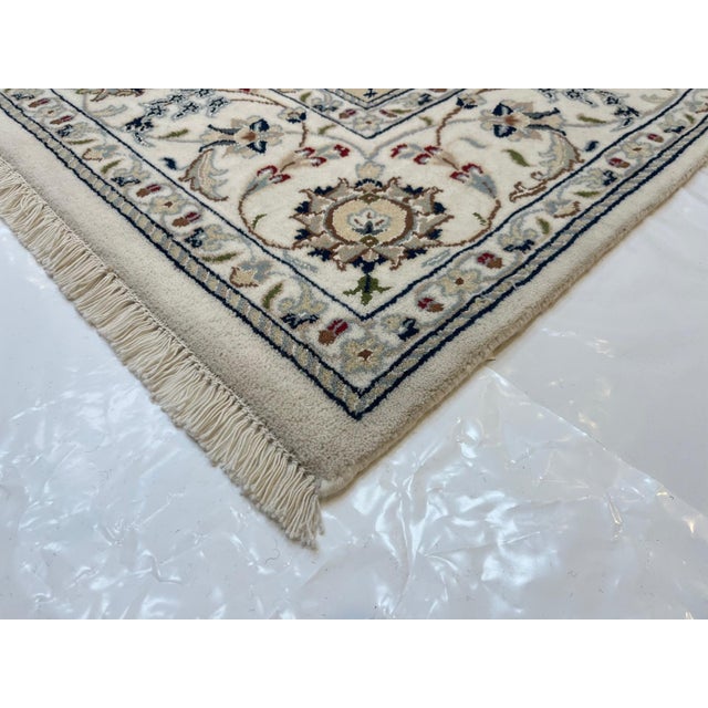 2000 - 2009 Silk and Wool Nain Rug , 5'10" X 9'1" For Sale - Image 5 of 5