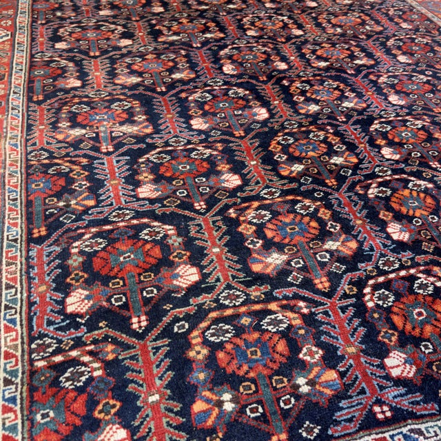 Seraband Rug with Geometric Boteh Motif, 1800s For Sale - Image 6 of 10