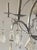 Metal Late 20th Century. Large Silver Leaf Wrought Iron & Rock Crystal 6-Light Chandelier For Sale - Image 7 of 8