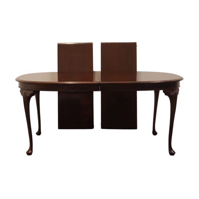 Wood American Drew American Independence Collection Solid Cherry Traditional Style 104" Oval Dining Table 302-56 For Sale - Image 7 of 11