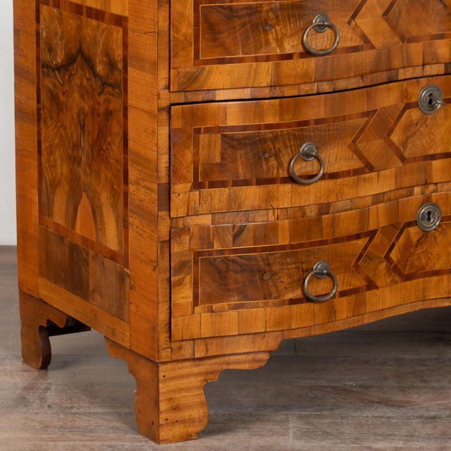 Late 18th Century German Rococo Inlaid Chest of Three Drawers For Sale - Image 13 of 15