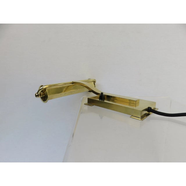 Art Deco Polished Brass Cubist Piano Light, 1920s For Sale - Image 3 of 15
