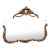 Mid-20th Century Mid-Century French Rococo Style Gilt Wall Mirror With Romantic Courting Couple Porcelain Plaque For Sale