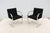 Fabulous pair of Brno flat bar chairs in black fabric. An icon of Modernist classic heavily rooted in the Bauhaus design,...