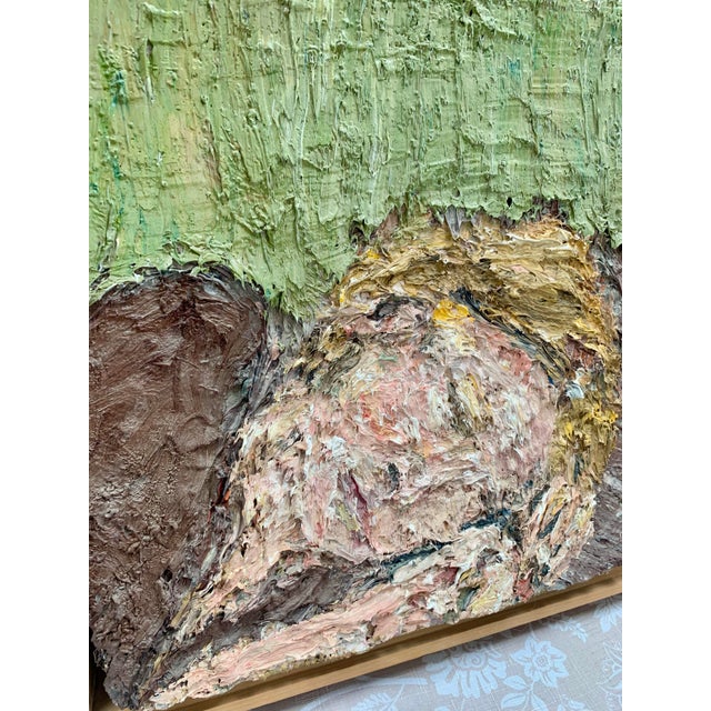 This powerful and rare original oil on board is an early, experimental work by renowned contemporary artist Mark Milroy....