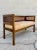 Mid Century Cane Bench or Settee With Upholstered + Tufted Velour For Sale - Image 13 of 13