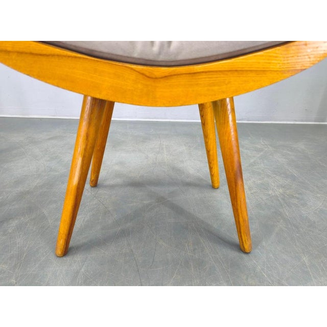 Mid-Century Maple Ottomans with Curved Frames, 1960s, Set of 2 For Sale - Image 10 of 13