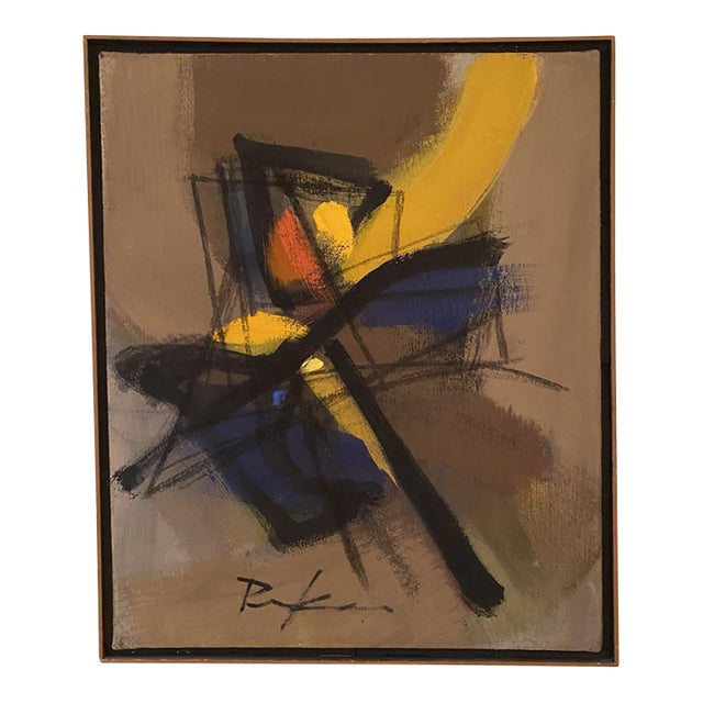 Bill Parker 1979 "Abstract Composition" Painting For Sale
