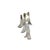 Pair of Murano glass wall sconces, Cala model in white. The semicircular, gilt brass frame has three levels, where the...