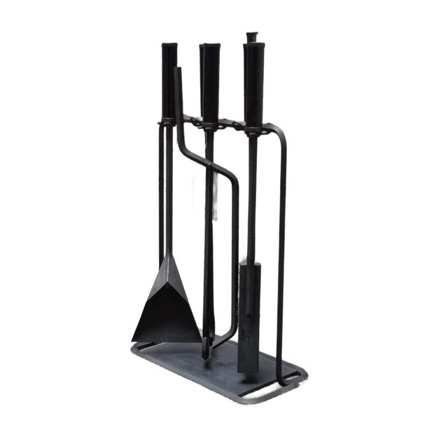 Mid-Century Modern Vintage Italian Fireplace Set by Afra & Tobia Scarpa for Dimensione Fuoco, 1970s, Set of 6 For Sale - Image 3 of 7