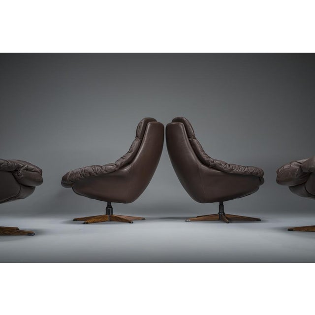 Set of Scandinavian Swivel Armchairs by H.W. Klein for Bramin, 1960s For Sale - Image 12 of 18