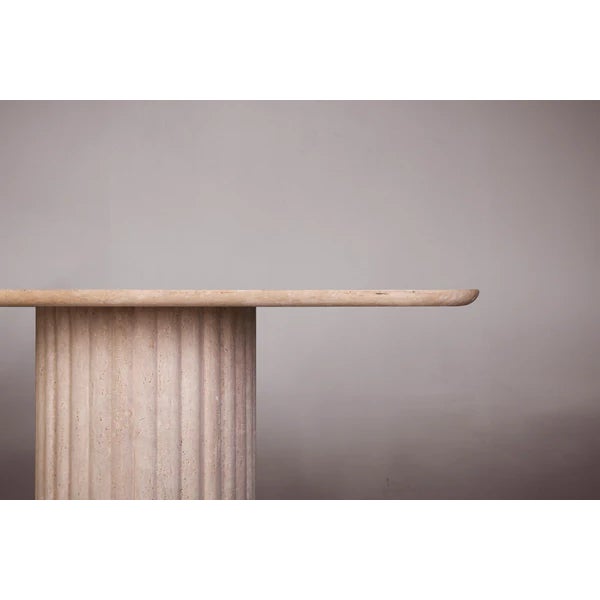 Raye Travertine Dining Table 84" For Sale - Image 4 of 5