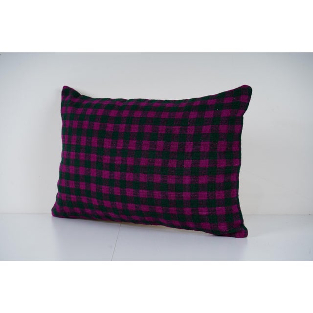 Mid-Century Modern Turkish Kilim Lumbar Pillow Cover For Sale - Image 3 of 5