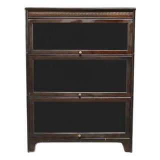 Grand Rapids Mission Arts & Crafts Mahogany 3 Stack Barrister Bookcase C1920 For Sale
