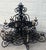Large Black Wrought Iron Chandelier For Sale - Image 4 of 9