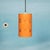 Completely in the style of the 70s, this fresh orange metal pendant lamp with original perforated cutouts. A playful...