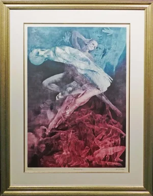 G H Rothe Dawning Framed 1987 Dancer Hand Signed Art Limited Edition on Paper