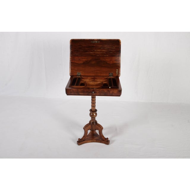 Antique Sewing Table in Walnut, 1830 For Sale - Image 13 of 18