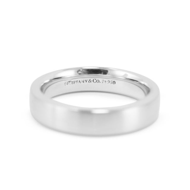 Men’s Tiffany & Co. The Charles Tiffany Setting Platinum Satin Finish Band Ring, Size 8.5 For Sale In Houston - Image 6 of 9