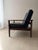Mid 20th Century Scandinavian Armchair in Teak and Black Leather, 1960s For Sale - Image 5 of 13