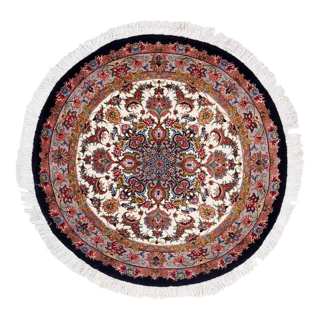 Pasargad Fine Hand Knotted Persian Bidjar Round Rug For Sale
