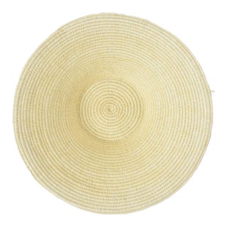 Early 20th Century Coiled Woven Basket Uganda 12inch For Sale