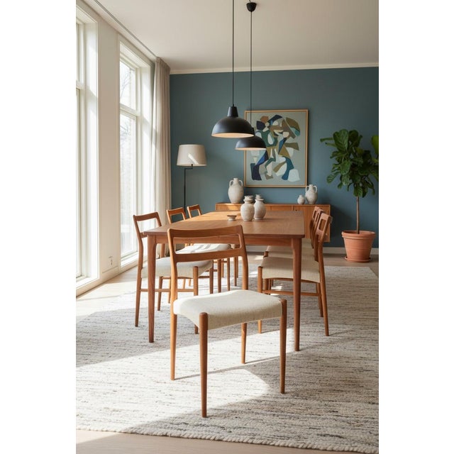 Chairs in Teak and Leather by Henning Kjærnulf for KS Møbler, 1960s, Set of 4 For Sale - Image 9 of 14